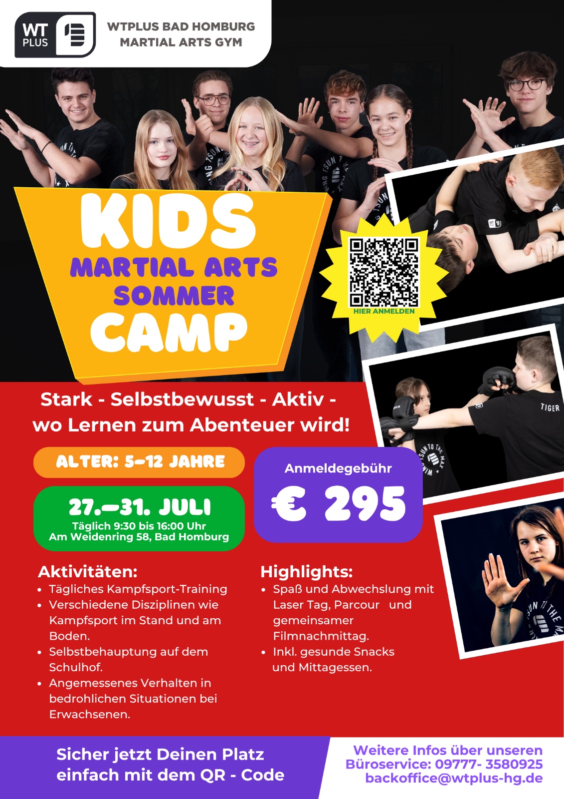 Kids Martial Arts Sommer Camp  – 27 – 31 Juli 2026